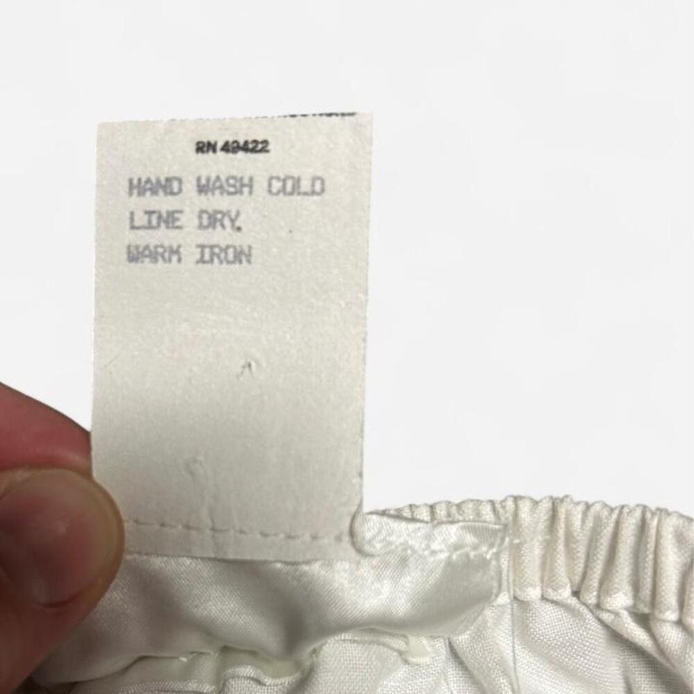 Size 8 girls Gunne Sax pleated white below the knee skirt lace details prairie - Picture 5 of 5